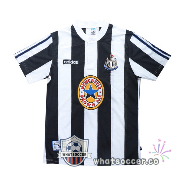 1995-1997 Newcastle United Home Retro Jerseys White Black