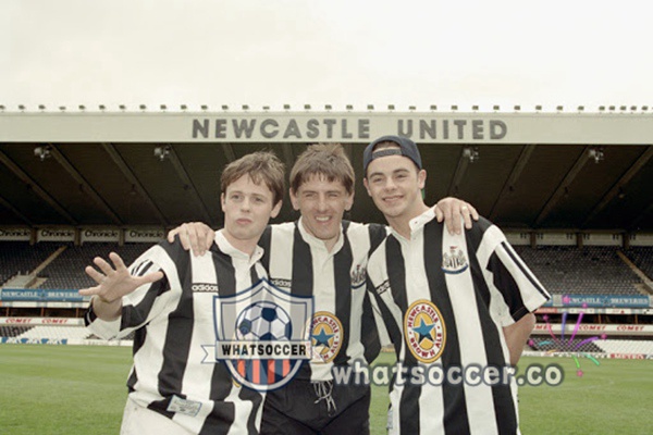 1995-1997 Newcastle United Home Retro Jerseys White Black