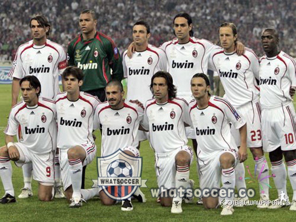 2006-2007 AC Milan Away Retro Jerseys Long Sleeve White