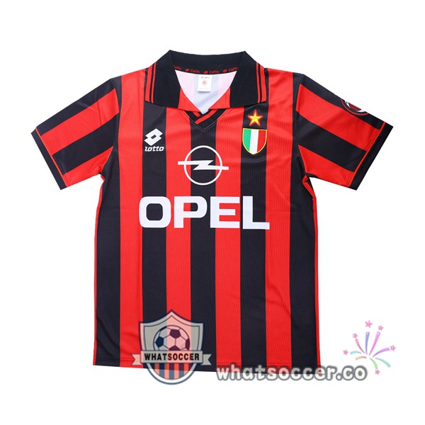 1996-1997 AC Milan Home Retro Jerseys Red