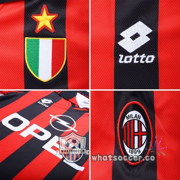 1996-1997 AC Milan Home Retro Jerseys Red