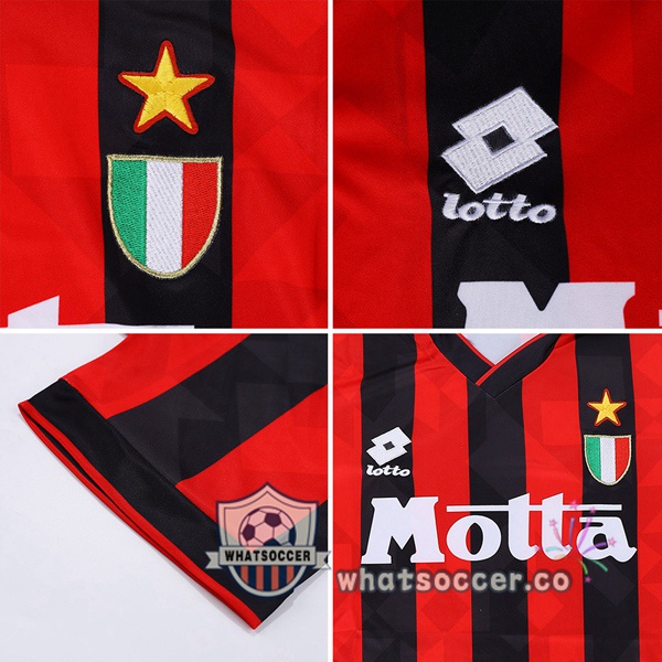 1992-1994 AC Milan Home Retro Jerseys Red