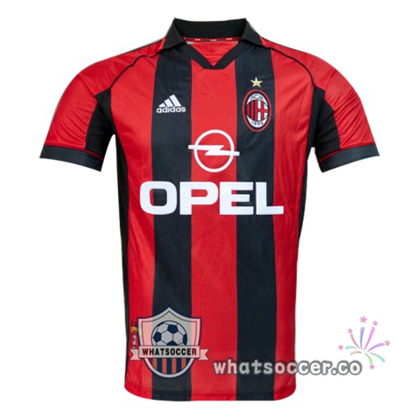 1998-2000 AC Milan Home Retro Jerseys Red