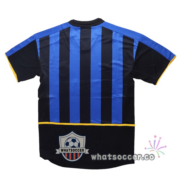 2002-2003 Inter Milan Home Retro Jerseys Blue Black