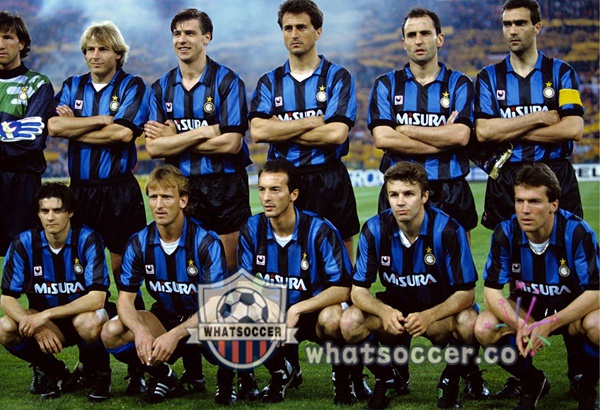 1988-1990 Inter Milan Home Retro Jerseys Blue Black