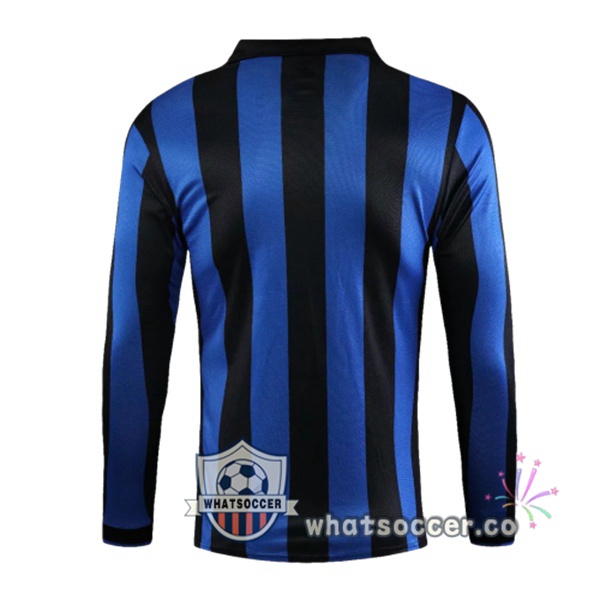 1998-1999 Inter Milan Home Retro Jerseys Long Sleeve Blue Black