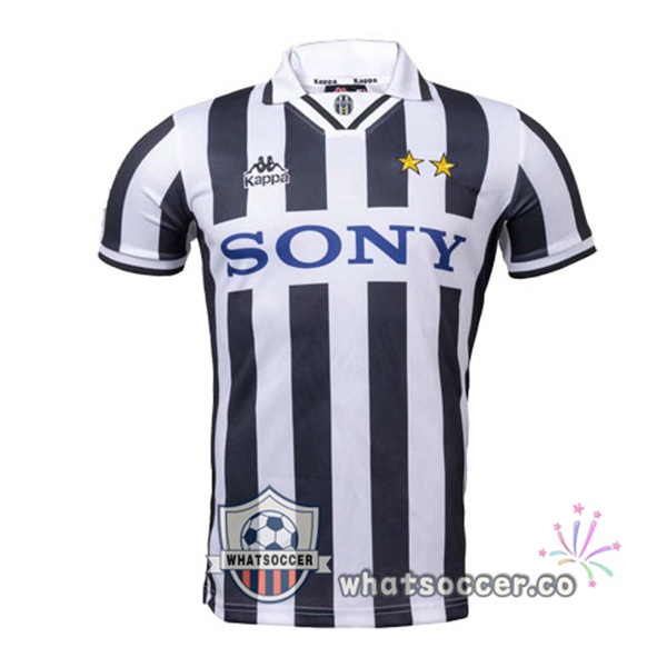 1996-1997 Juventus Home Retro Jerseys Black White