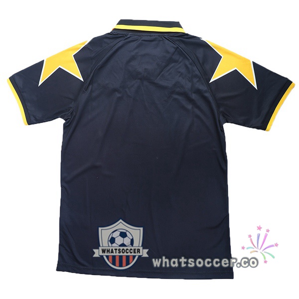 1996-1997 Juventus Away Retro Jerseys Black Yellow