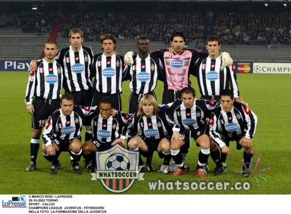 2002-2003 Juventus Home Retro Jerseys Black White