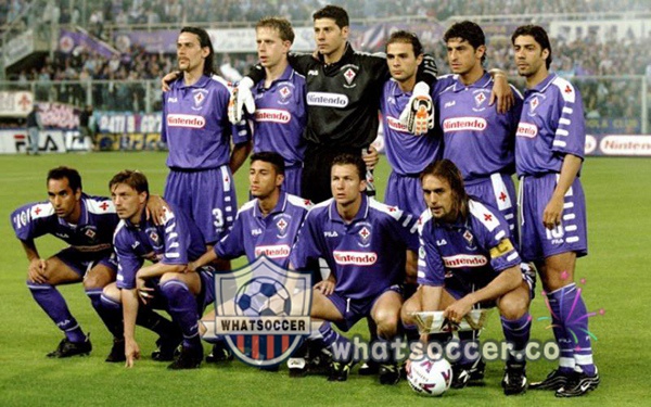 1998-1999 ACF Fiorentina Home Retro Jerseys Long Sleeve Purple