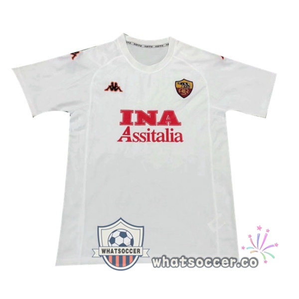 2000-2001 Roma Away Retro Jerseys White