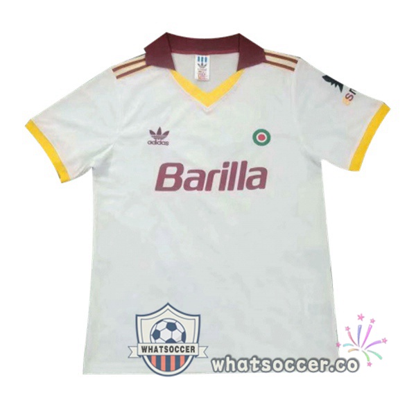 1991-1992 Roma Away Retro Jerseys White