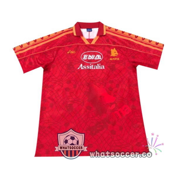 1995-1996 Roma Home Retro Jerseys Red