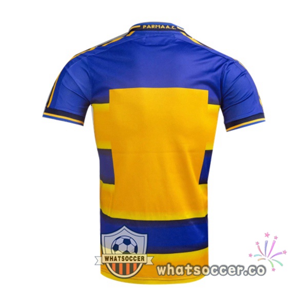 2001-2002 Parma Calcio Home Retro Jerseys Blue Yellow