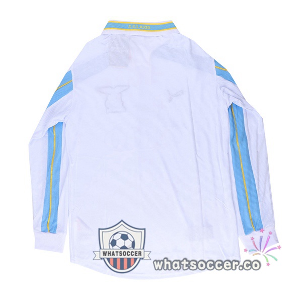 1999-2000 SS Lazio Away Retro Jerseys Long Sleeve White