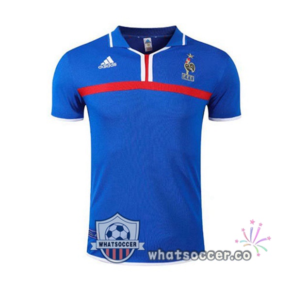 2000 France Home Retro Jerseys Blue