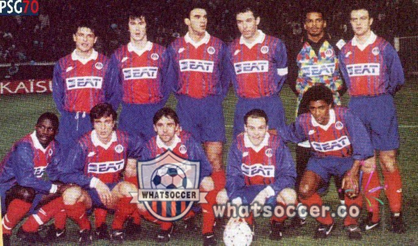1993-1994 Paris PSG Home Retro Jerseys Blue
