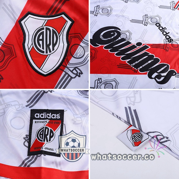 1996-1997 River Plate Home Retro Jerseys White