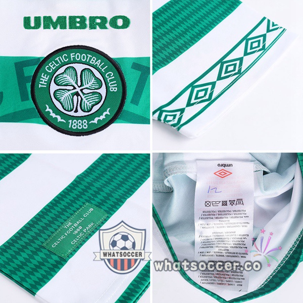1998-1999 Celtic FC Home Retro Jerseys Green White