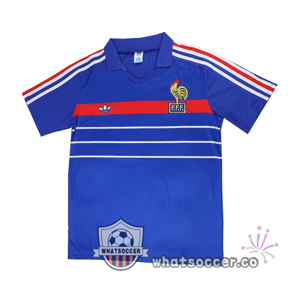 1984 France Home Retro Jerseys Blue