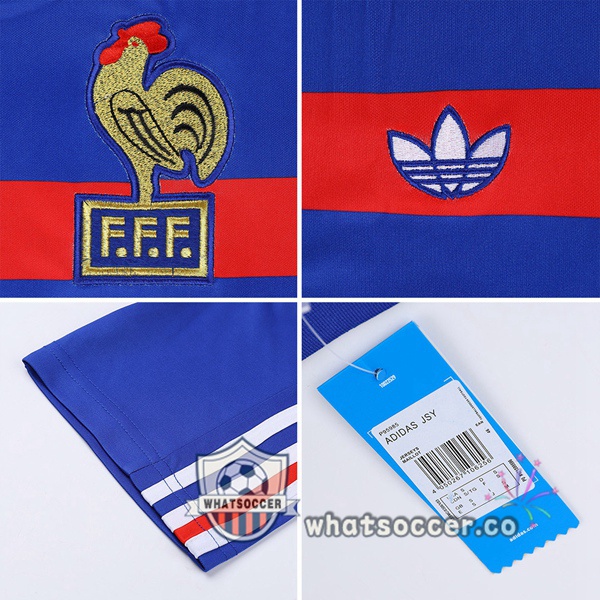 1984 France Home Retro Jerseys Blue