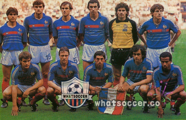 1984 France Home Retro Jerseys Blue