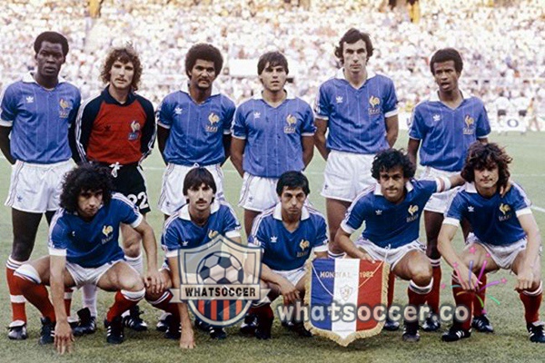 1982 World Cup France Home Retro Jerseys Blue