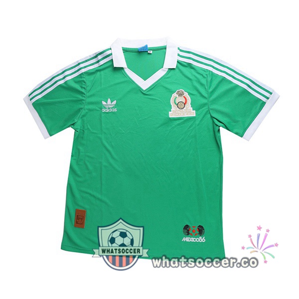 1986 World Cup Mexico Home Retro Jerseys Green