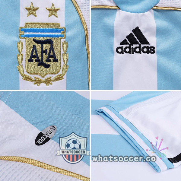 2006 World Cup Argentina Home Retro Jerseys Blue White