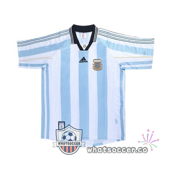 1998 World Cup Argentina Home Retro Jerseys Blue White