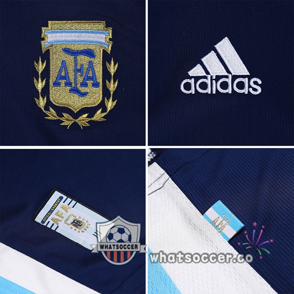 1998 World Cup Argentina Away Retro Jerseys Blue