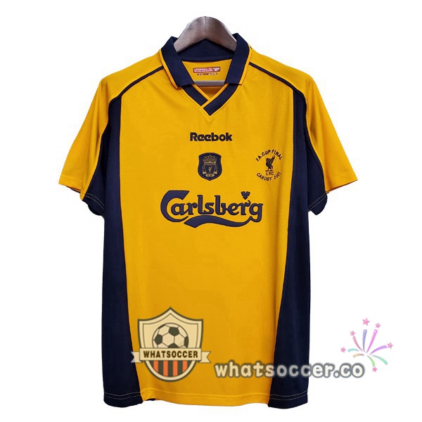 2000-2001 FC Liverpool Away Retro Jerseys Yellow