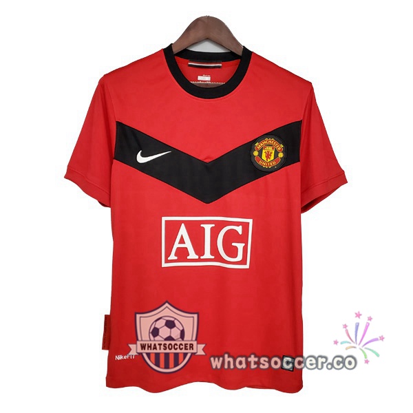 2009-2010 Manchester United Home Retro Jerseys Red