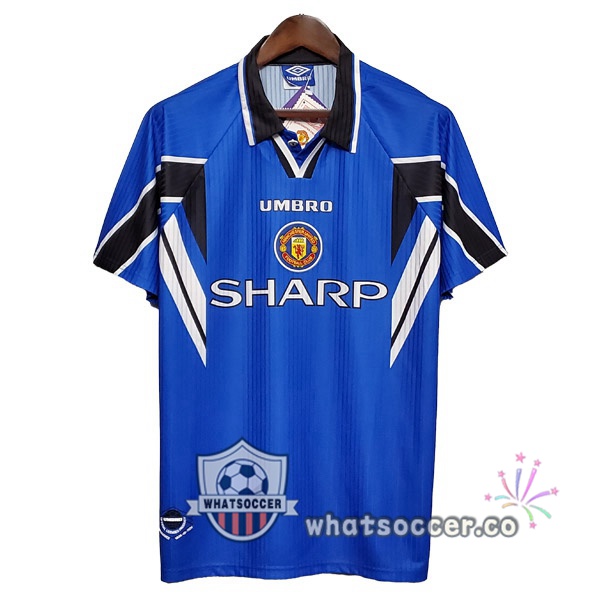 1996-1997 Manchester United Third Retro Jerseys Blue