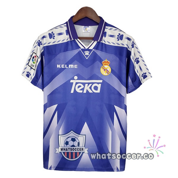 1996-1997 Real Madrid Away Retro Jerseys Blue