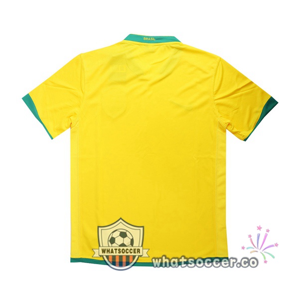 2006 Brazil Home Retro Jerseys Yellow
