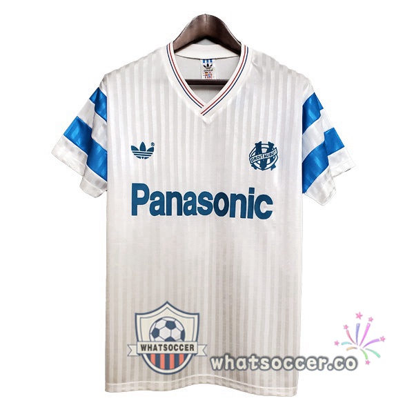1990 Marseille OM Home Retro Jerseys White