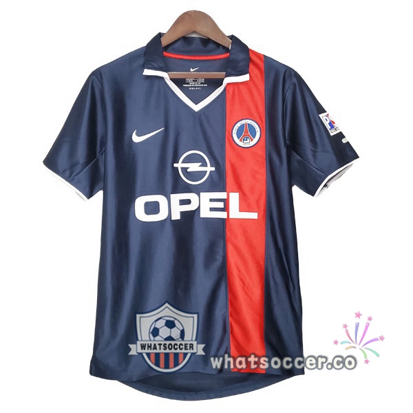 2001-2002 Paris PSG Home Retro Jerseys Blue