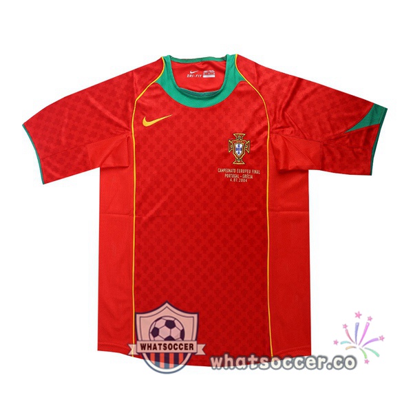 2004 Portugal Home Retro Jerseys Red