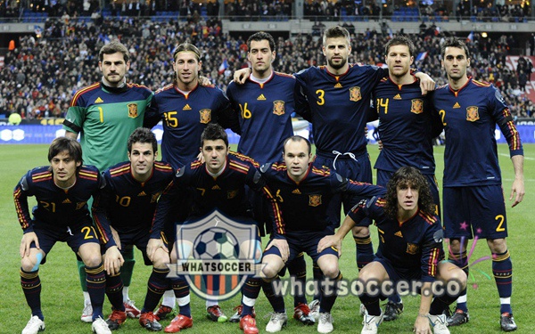 2010 Spain Away Retro Jerseys Long Sleeve Blue