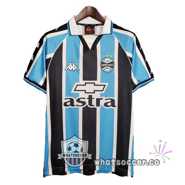 2000 Gremio Home Retro Jerseys Blue Black