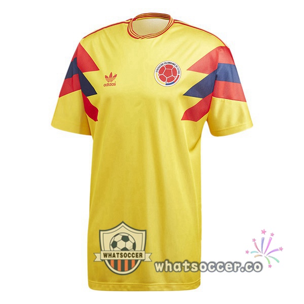 1990 Colombia Home Retro Jerseys Yellow