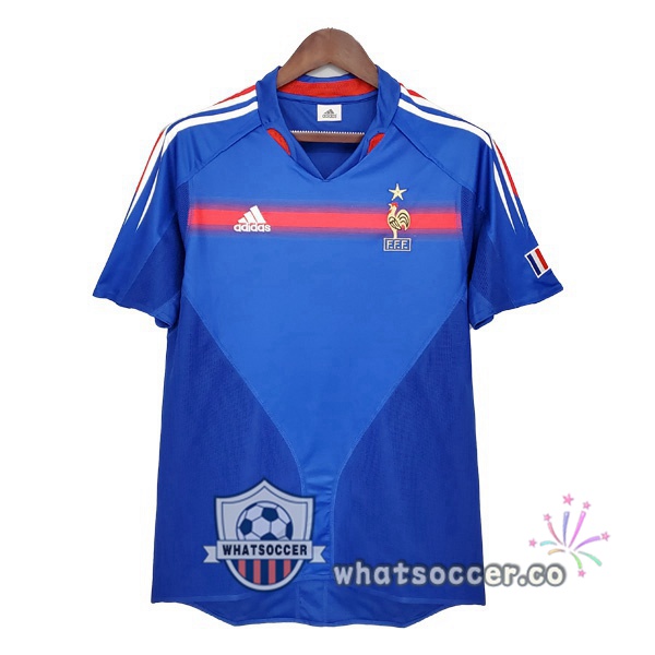 2004 France Home Retro Jerseys Blue