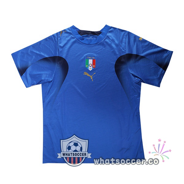 2006 World Cup Champion Italy Home Retro Jerseys Blue