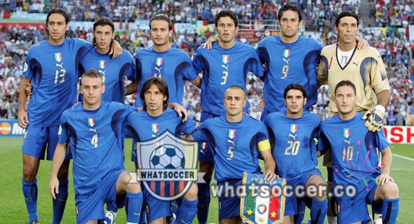 2006 World Cup Champion Italy Home Retro Jerseys Blue
