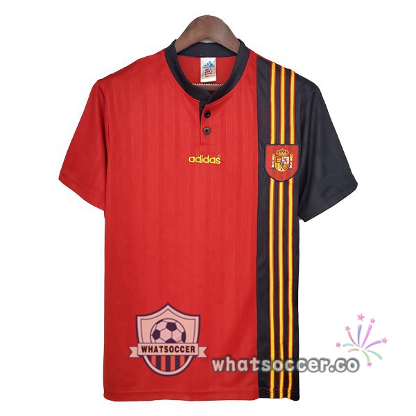 1996 Spain Home Retro Jerseys Red