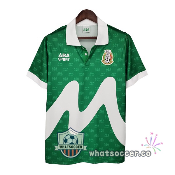 1995 Mexico Home Retro Jerseys Green White