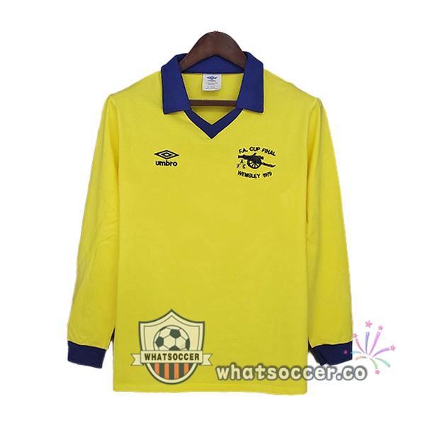 1971-1979 Arsenal Away Retro Jerseys Long Sleeve Yellow