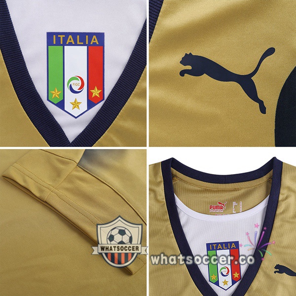 2006 World Cup Champion Italy Goalkeeper Jerseys Retro Yellow