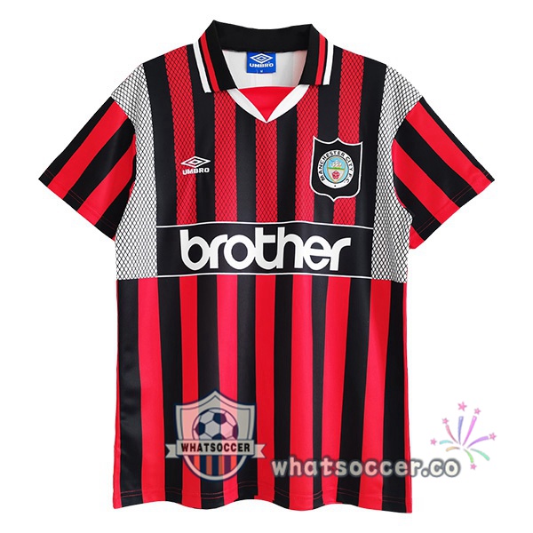 1994-1996 Manchester City Retro Away Jerseys Red